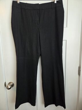 0081.  Ann Taylor Black Wide-Leg Dress Pants